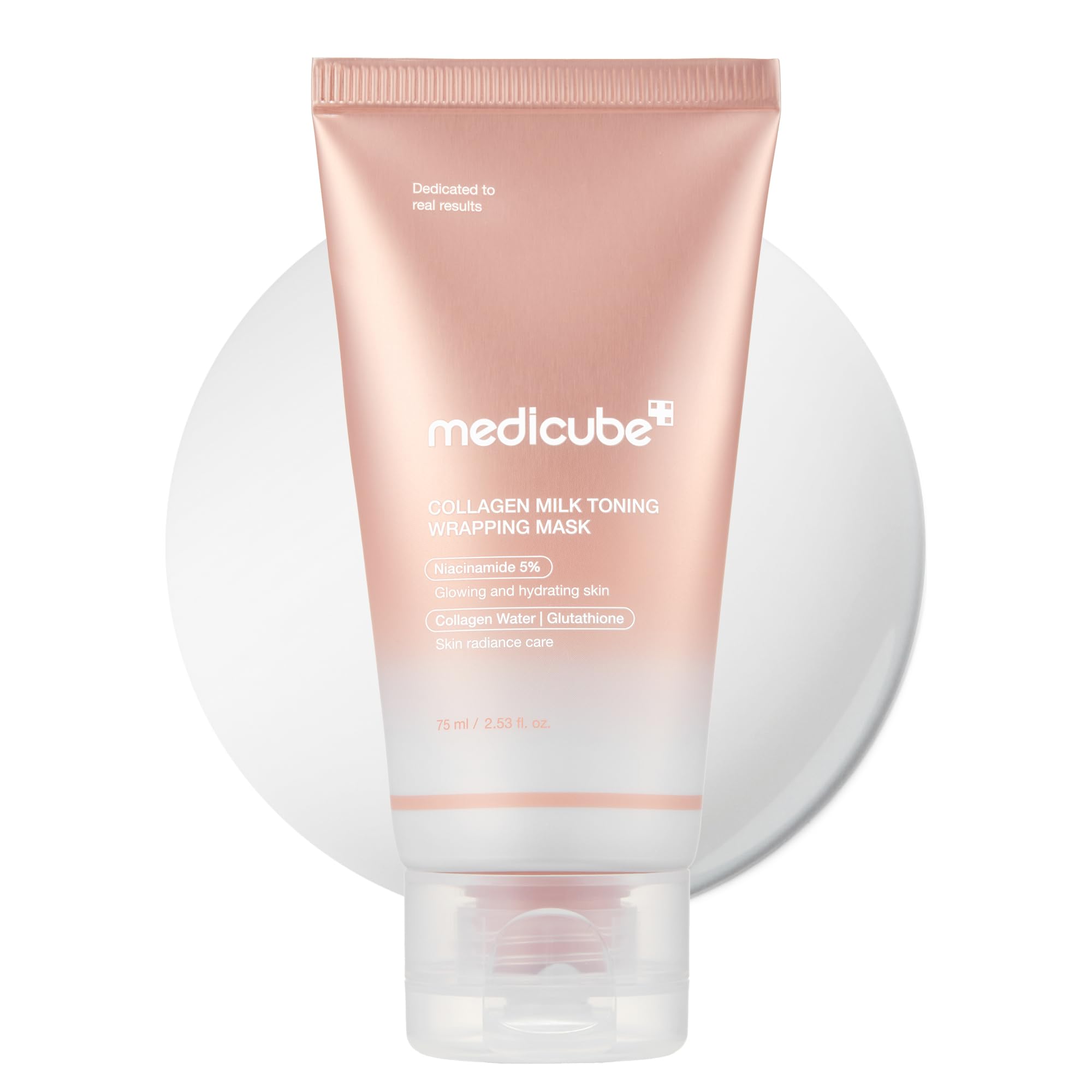 Medicube Wrapping Mask Collagen overnight peel-off facial mask applied on skin, demonstrating hydration and collagen boost benefits.