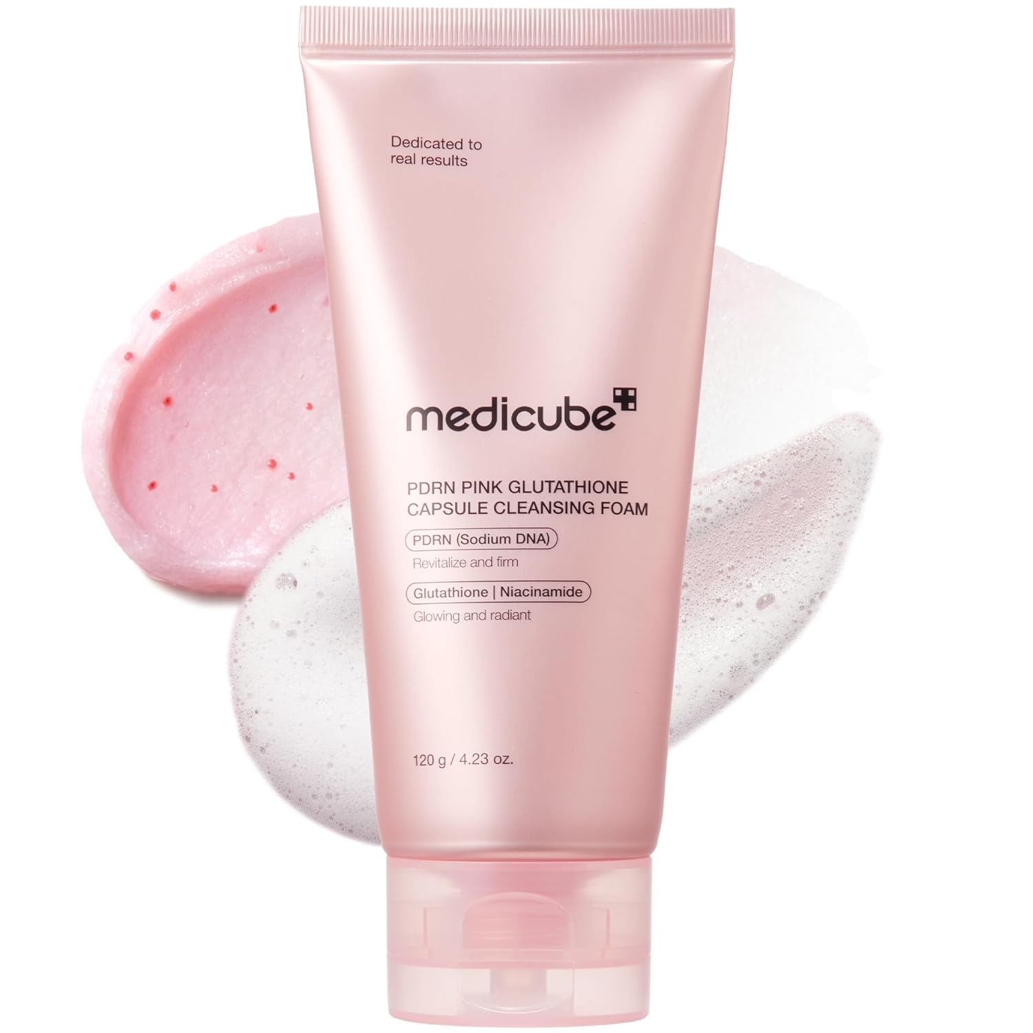 Medicube Zero Pore Capsule Cleansing Foam with a foamy face wash in a tube, designed to cleanse pores and refresh skin.