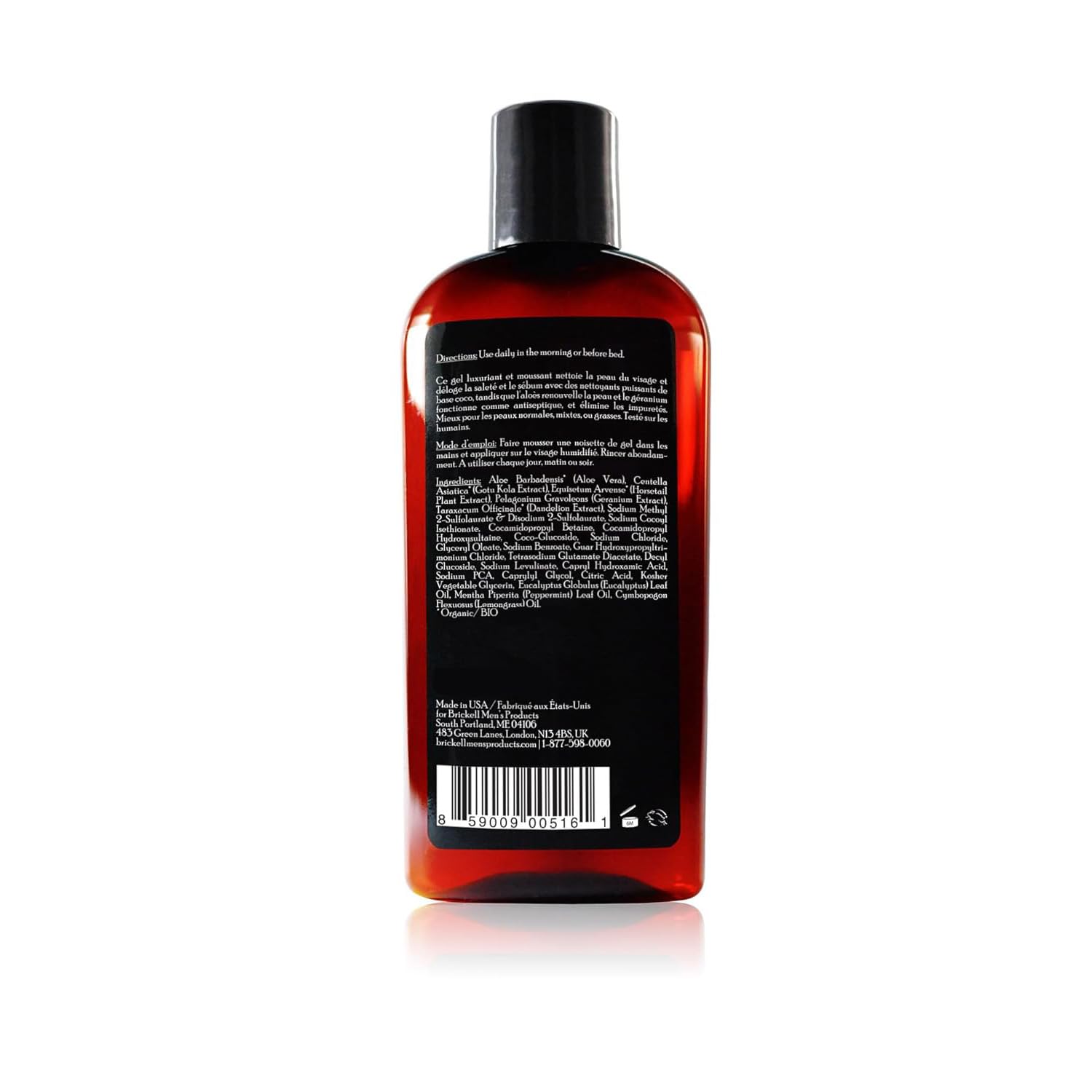 Brickell Men's Clarifying Gel Face Wash for Men