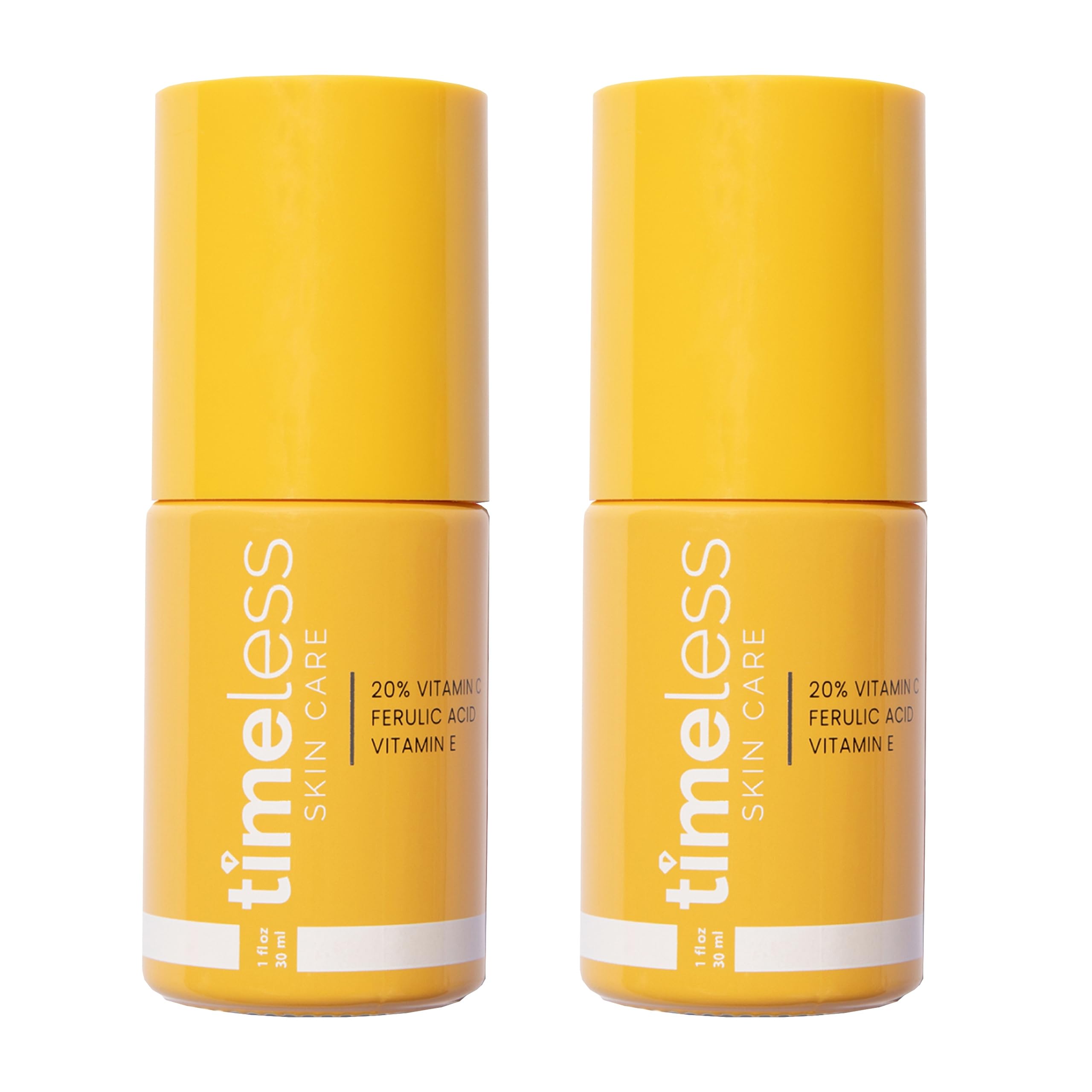 Bayleez Vitamin C Serum with Vitamin E and Ferulic Acid in a clear glass bottle, showing the product label and dropper applicator.