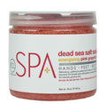 Be Care Love Spa Dead Sea Salt Soak in a jar, with natural mineral crystals and a relaxing spa setting.