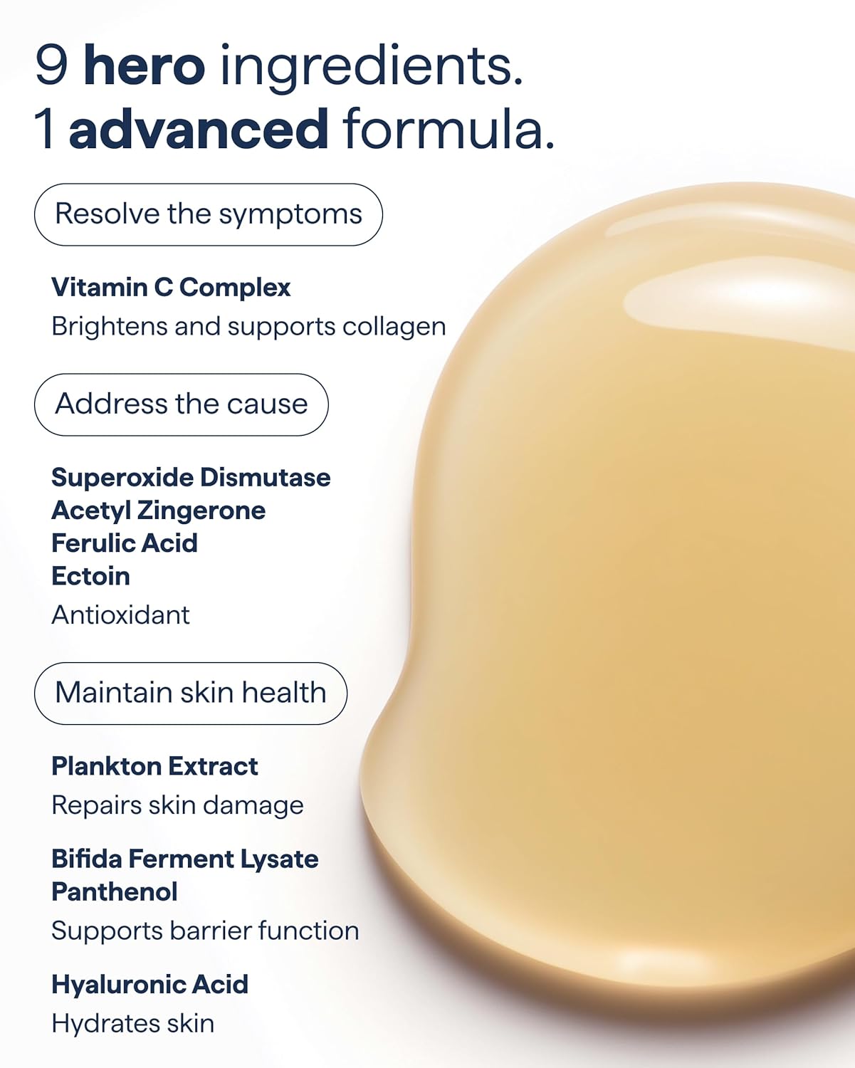 Remedy Science Vitamin C Complex Brightening Serum in a glass bottle with a dropper for skincare application.