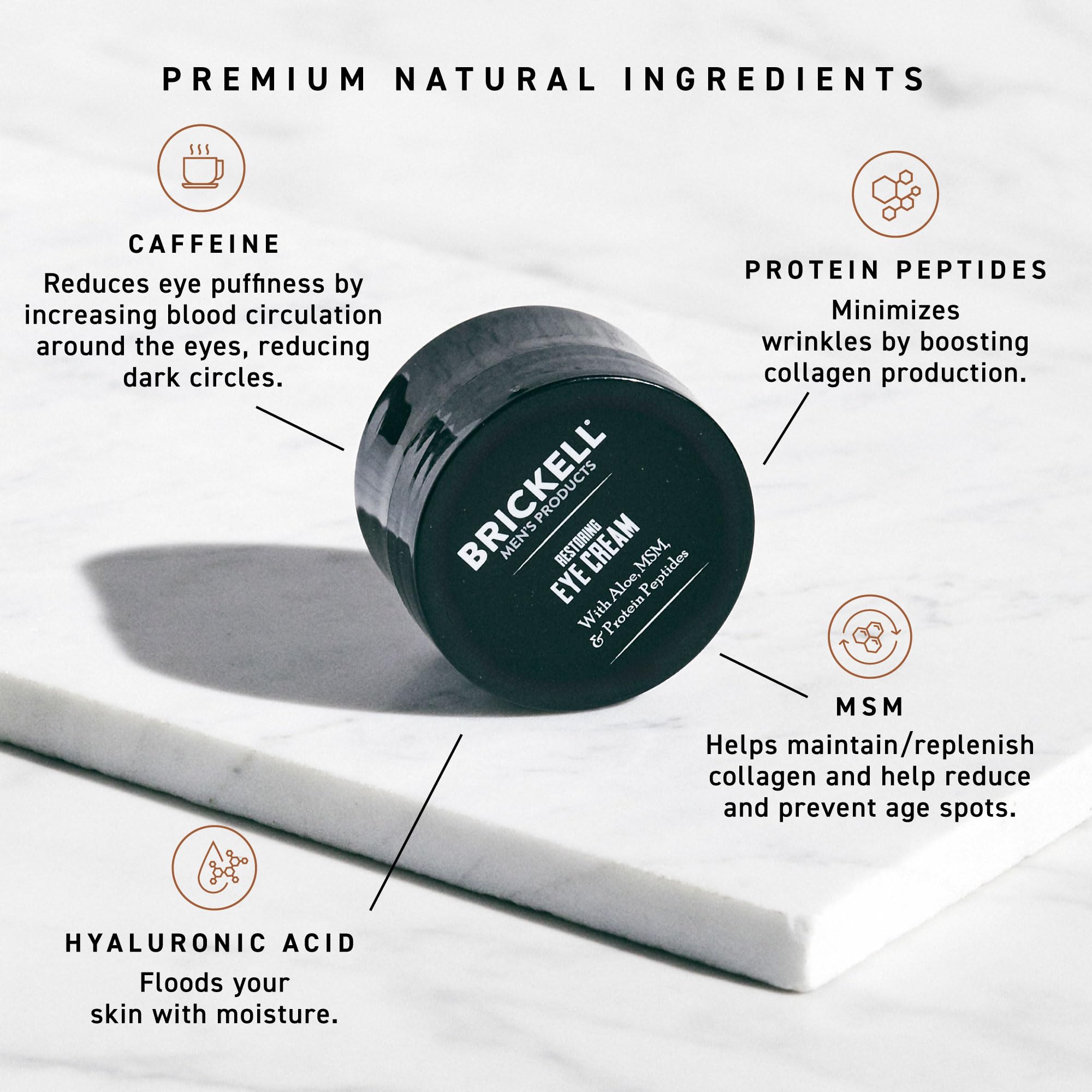 Brickell Men's Restoring Under Eye Cream for Men