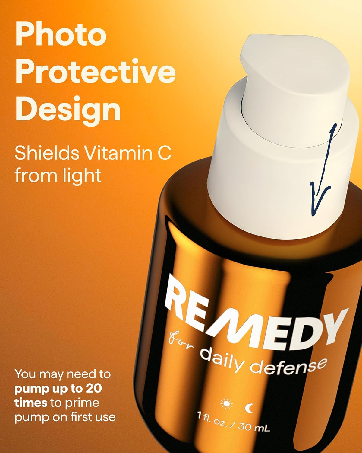 Remedy Science Vitamin C Complex Brightening Serum in a clear glass bottle with a dropper, showcasing the product label.